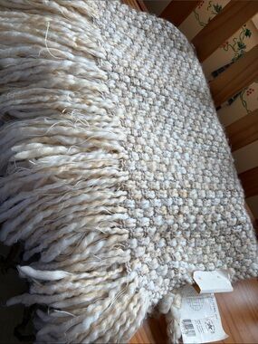 New with Tags Kennebunk Weavers Inc. Basket Raffia Throw Blanket